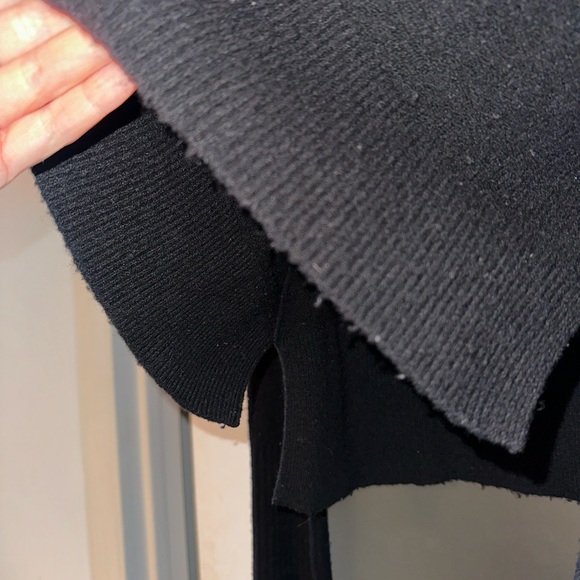 All Saints Black Mock Neck Sweater with Side Slits - Picture 5 of 7